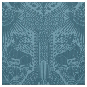 1390 Damask with Deer and Hawks Fabric