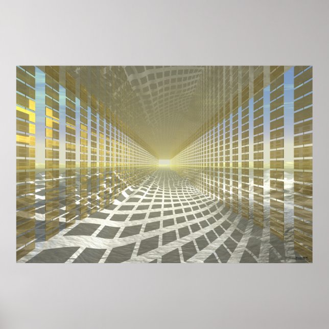 #13-02 Gold Hall: Air Space Reflections Hallway Poster (Front)