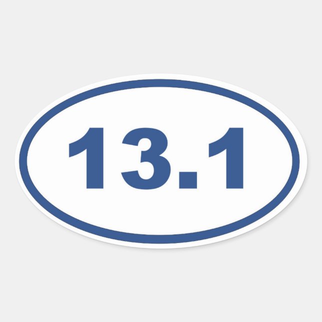 13.1 blue oval sticker (Front)