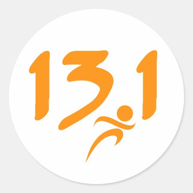 13.1 Half-marathon Classic Round Sticker (Front)