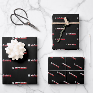 13.1 in Training Abstract Half-Marathon Running Wrapping Paper Sheet