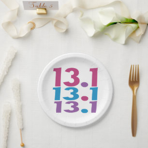 13.1 Marathoner - Half-Marathon Runner themed Paper Plate