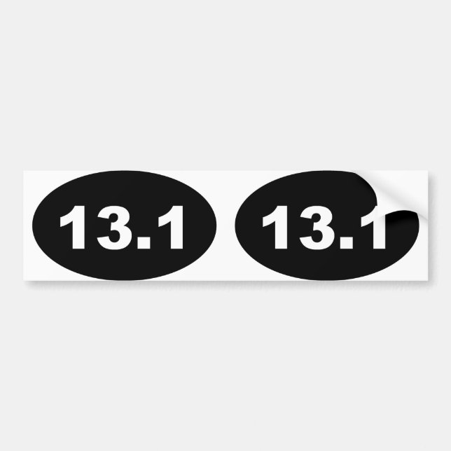13.1 oval bumper sticker (Front)