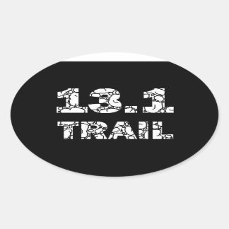 13.1 Trail "Rocks" Sticker - White On Black