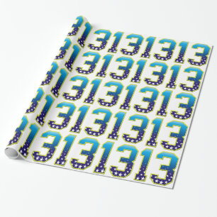 13 Age Star Wrapping Paper