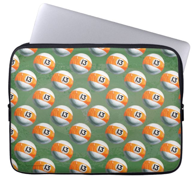 13 Ball Painted Pattern Laptop Sleeve (Front)