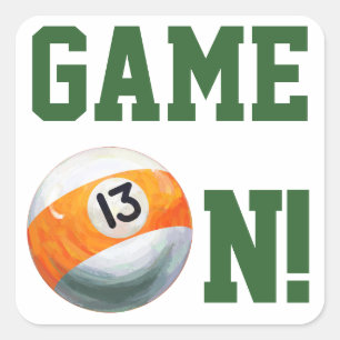 13 Ball Square Sticker