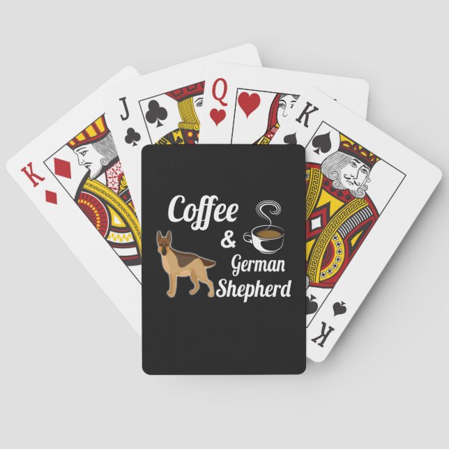 13 Coffe And German Shepherd Playing Cards (Back)
