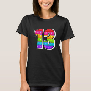 13 Cutest Capital Number13 Alphabet Funny Poppin K T-Shirt