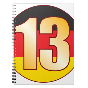 13 GERMANY Gold Spiral Notebook
