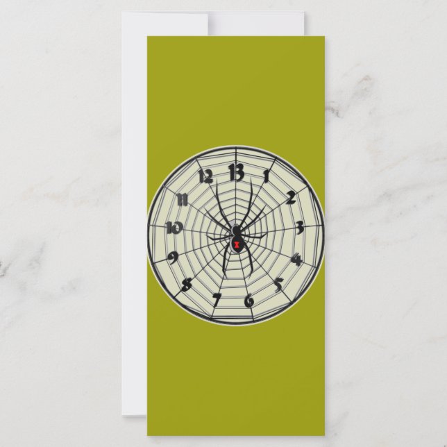 13 Hour Black Widow Clock in Frame (Front)