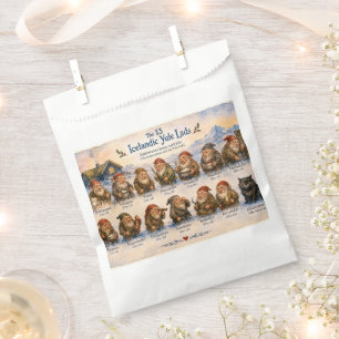 13 Icelandic Yule Lads Christmas in Iceland Favour Bags