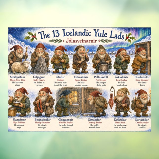 13 Icelandic Yule Lads Christmas reykjavik (Sheet 3)
