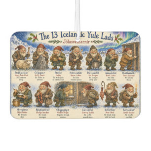 13 Icelandic Yule Lads Christmas reykjavik Car Air Freshener