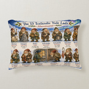 13 Icelandic Yule Lads Christmas reykjavik Decorative Cushion