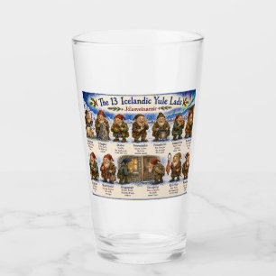 13 Icelandic Yule Lads Christmas reykjavik Glass