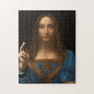 13-Leonardo da Vinci-Salvator Mundi, c.1500-FAA.jp Jigsaw Puzzle