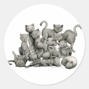 13 Lucky Black Cats Sticker