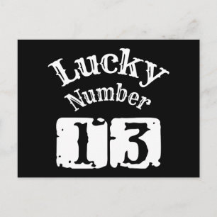 13 - Lucky Number 13 Luck Postcard