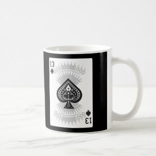 13 of Spades: Poker Card: Coffee Mug: Black Jack Coffee Mug