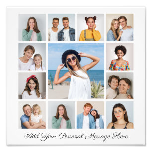 13 Photo Collage Add A Greeting Photo Enlargement Print