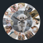 13 Photo Collage Personalised Large Clock<br><div class="desc">13 Photo Collage Personalised Template wall clock .. simply add your own photographs to this great wall clock .. easy to personalise .. customisable photo template clock from Ricaso - perfect gift-ideas</div>
