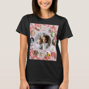 13 Photos collage Personalised Name rosy T-Shirt