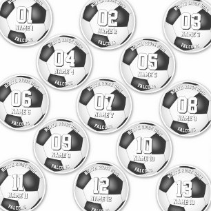 13 soccer players individually personalised