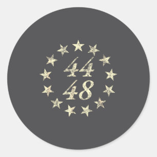 13-star Betsy Ross 44-48 Obama For President 28 20 Classic Round Sticker