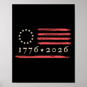 13-star Betsy Ross Flag 4th Of July 1776 Vintage D Poster