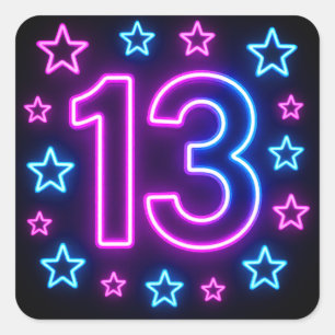13 – Taylor Swift Lucky Number Concept Square Sticker