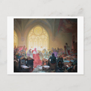 #13 The Hussite King Jiri of Podebrady, Mucha Postcard