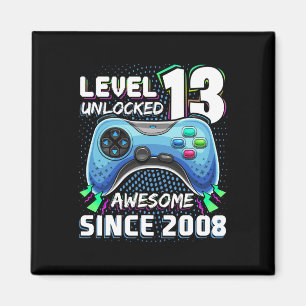 13 Unlocked Awesome 2008 Video Game 13th Birthday Magnet
