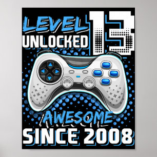 13 Unlocked Awesome 2008 Video Game 13th Birthday  Poster