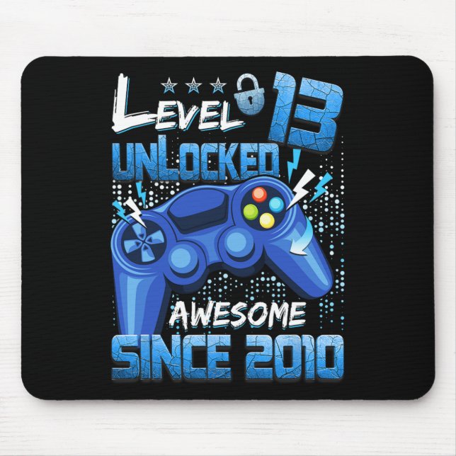 13 Unlocked Awesome 2010 Boy Video Game 13th Birth Mouse Pad (Front)