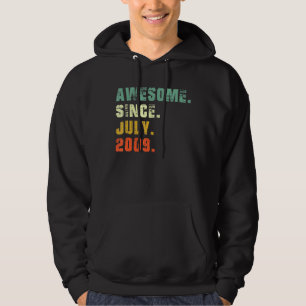 13 Year Old 13th Birthday  Awesome Since July 2009 Hoodie