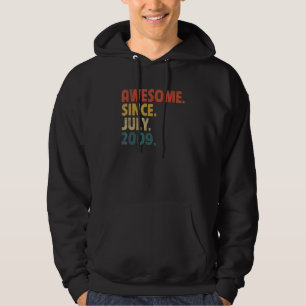 13 Year Old  Awesome Since July 2009 13th Birthday Hoodie