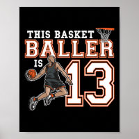 13 Year Old Basketball Birthday Party Hoops Player