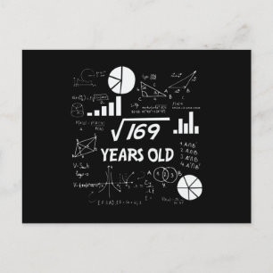 13 Year Old Bday Geeky Math 13th birthday Gift Postcard
