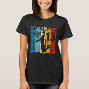 13 Year Old Bysketbyll 13th Birthday Boy T-Shirt