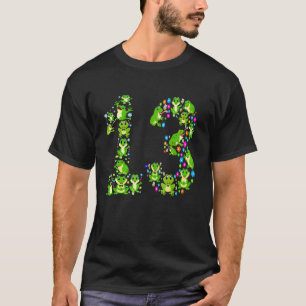 13 Year Old Frog 13th Birthday Party B Day Frog T-Shirt
