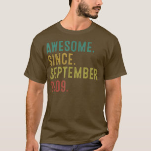 13 Year Old Gifts Awesome Since September 2009 13t T-Shirt