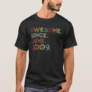 13 Year Old Gifts Vintage June 2009 10Th Birthday T-Shirt