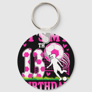 13 Year Old Girl Birthday Soccer Themed Party 13th Key Ring