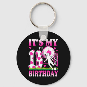 13 Year Old Girl Birthday Soccer Themed Party 13th Key Ring