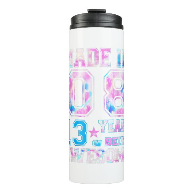 13 Year Old Girl Gifts For 13th Birthday Gift Born Thermal Tumbler (Front)