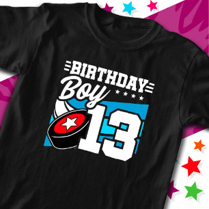 13 Year Old Hockey Party Theme 13th Birthday Boy T-Shirt
