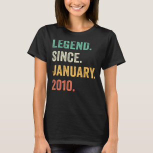 13 Year Old Legend Since January 2010 13th Birthd T-Shirt