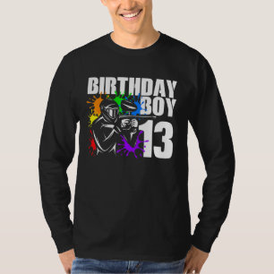 13 Year Old Paintball Birthday Party Boys 13th Gif T-Shirt