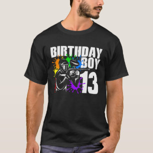 13 Year Old Paintball Birthday Party Boys 13th Gif T-Shirt